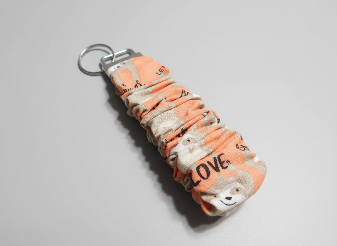 Happy Sloth Key Fob Holder