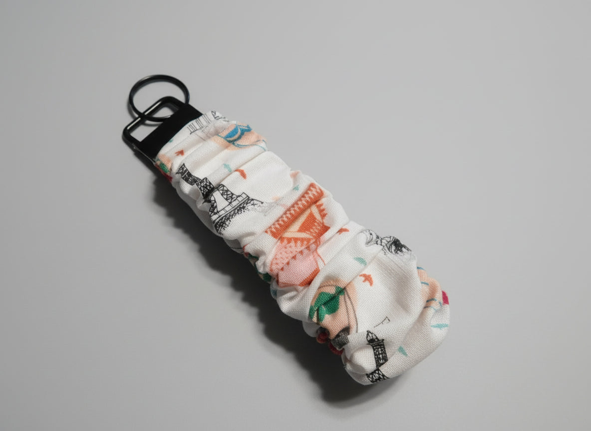 Hot Air Balloons in Paris Key Fob Holder