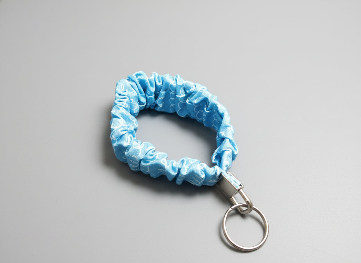 Blue and White Key Fob Holder