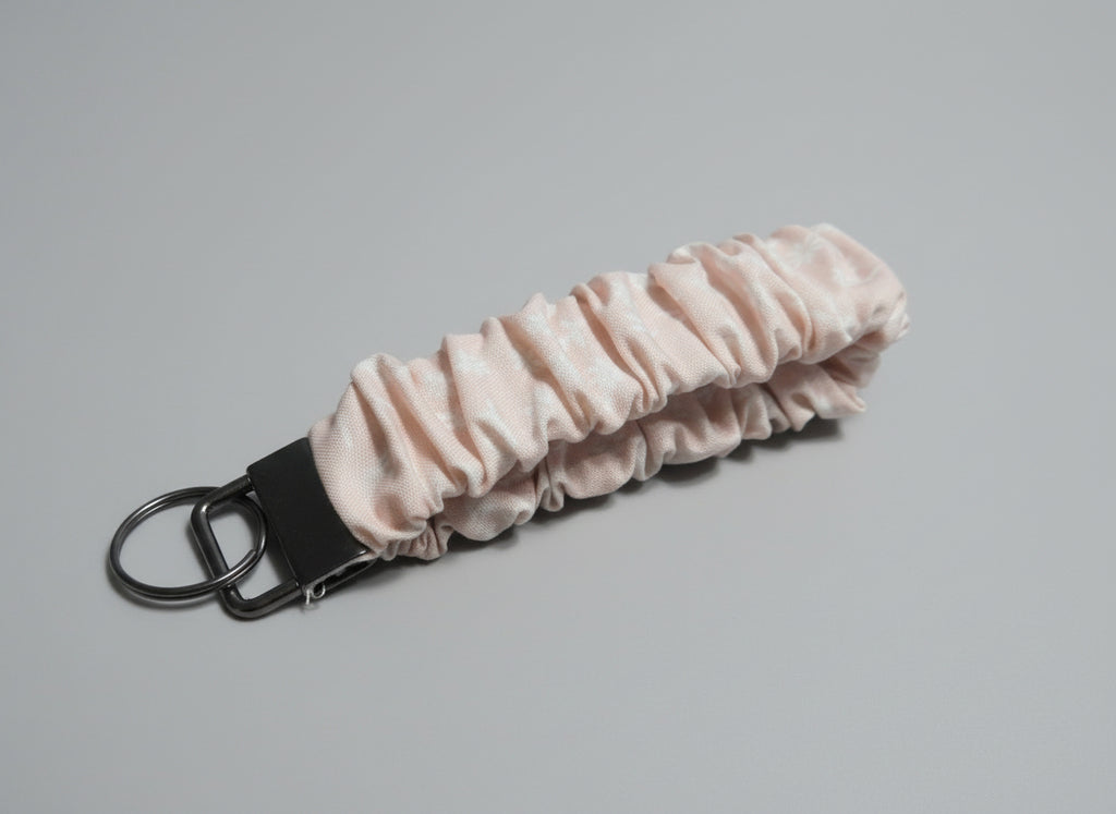 Pink with Tiny White Flowers Key Fob Holder