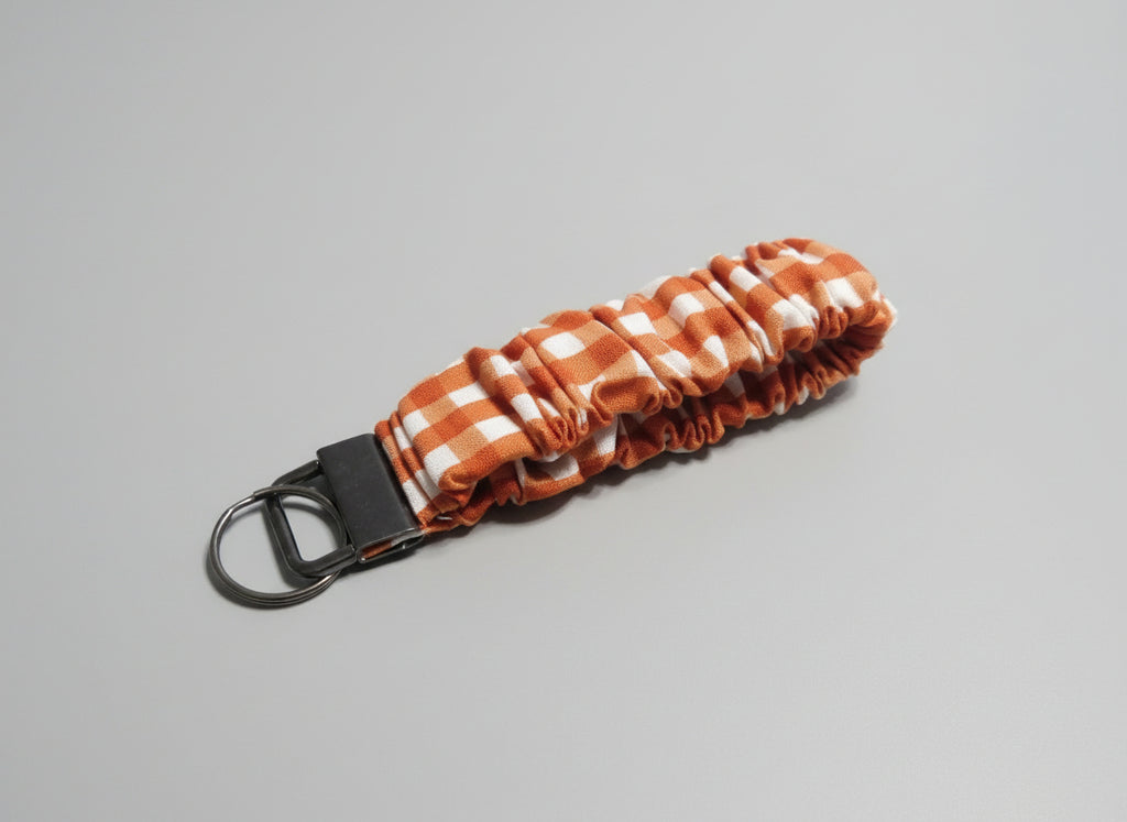 Red and White Plaid Key Fob Holder