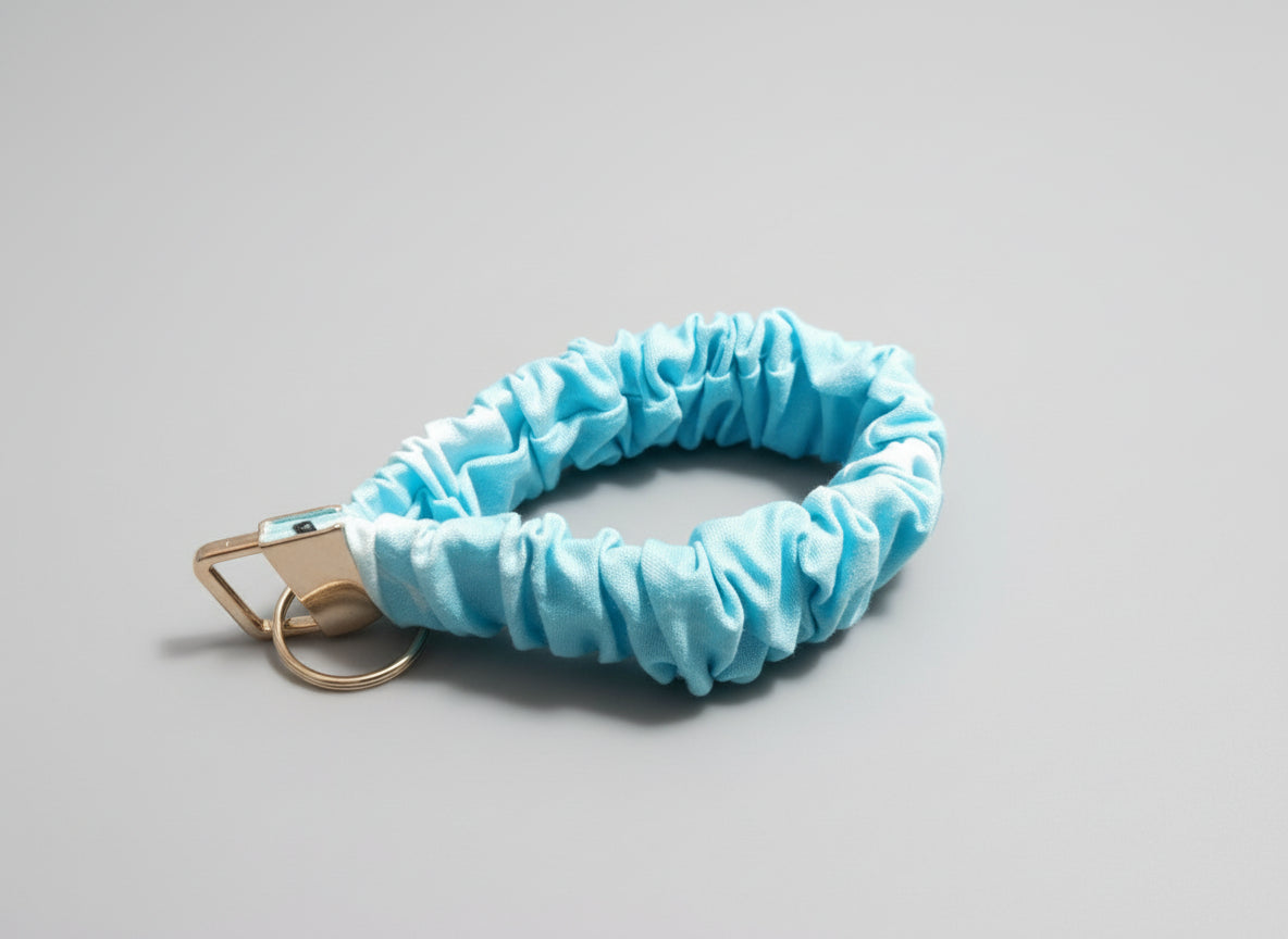 Aqua Tie Dye Key Fob Holder