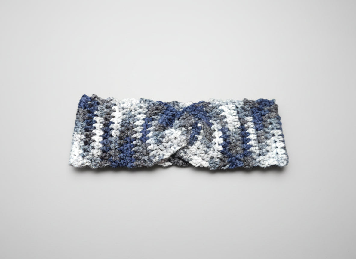 Handcrafted Blue/White Winter Headband