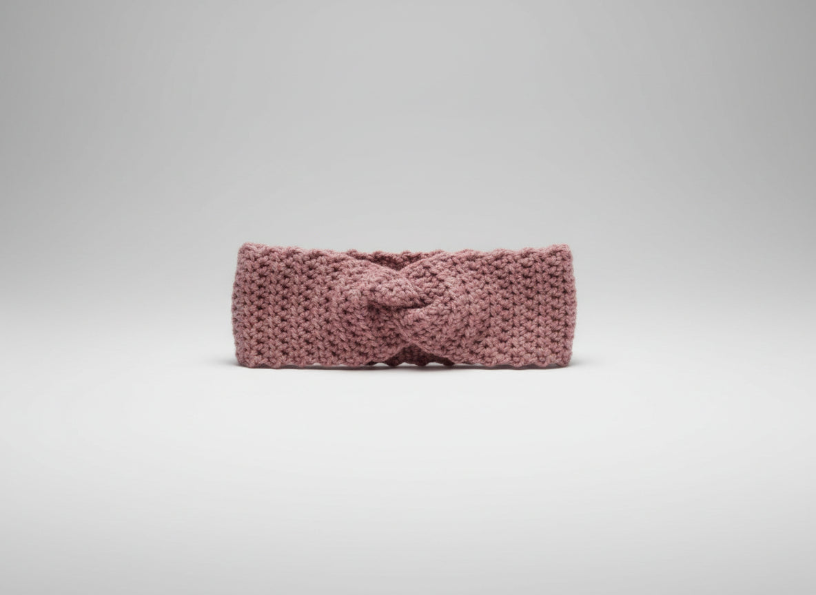 Handcrafted Pink Winter Headband