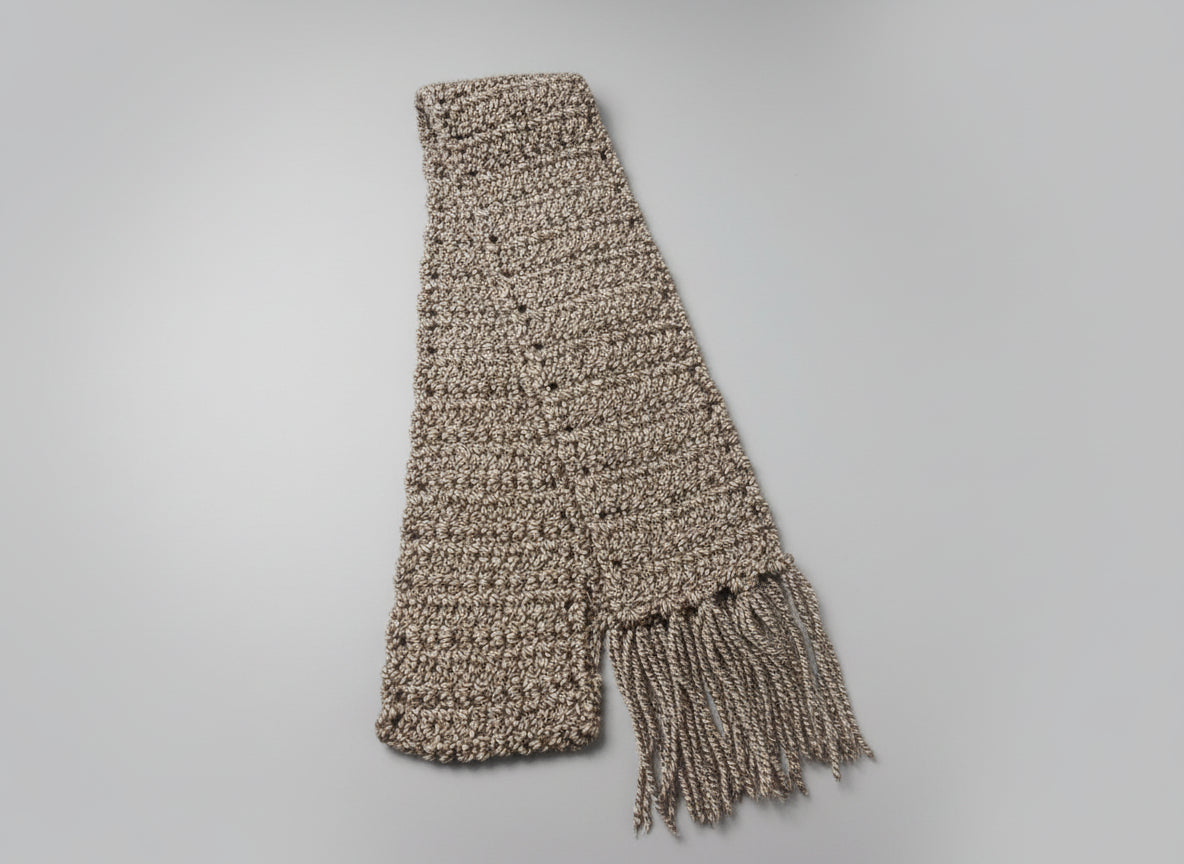 Handcrafted Marbled Mocha Scarf