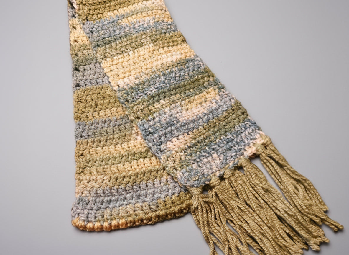 Handcrafted Spring Green Mix Scarf