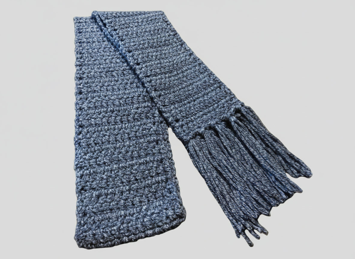 Handcrafted Blueberry Buckle Scarf