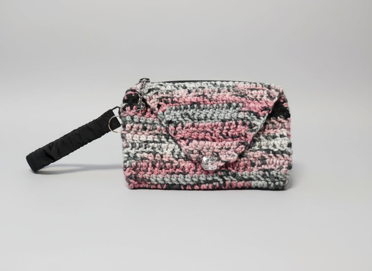 Handcrafted Suprise Stripes Handbag with Key Fob