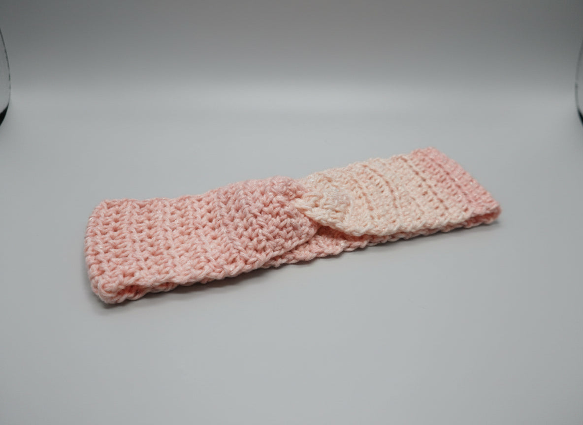 Handcrafted Peach Winter Headband