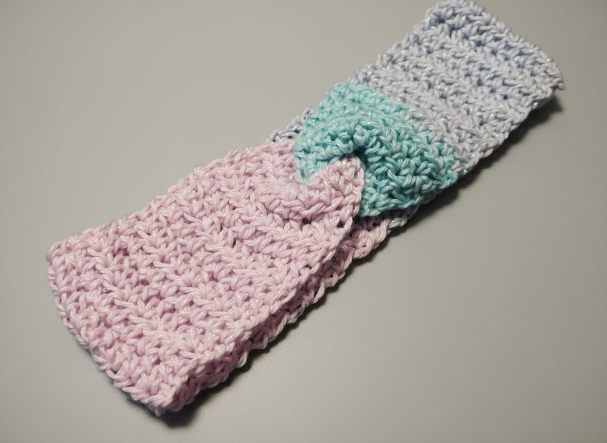 Handcrafted Blue/Purple/Green Winter Headband