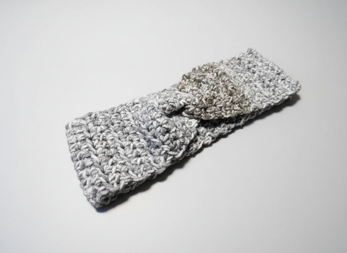 Handcrafted Black/Brown Winter Headband