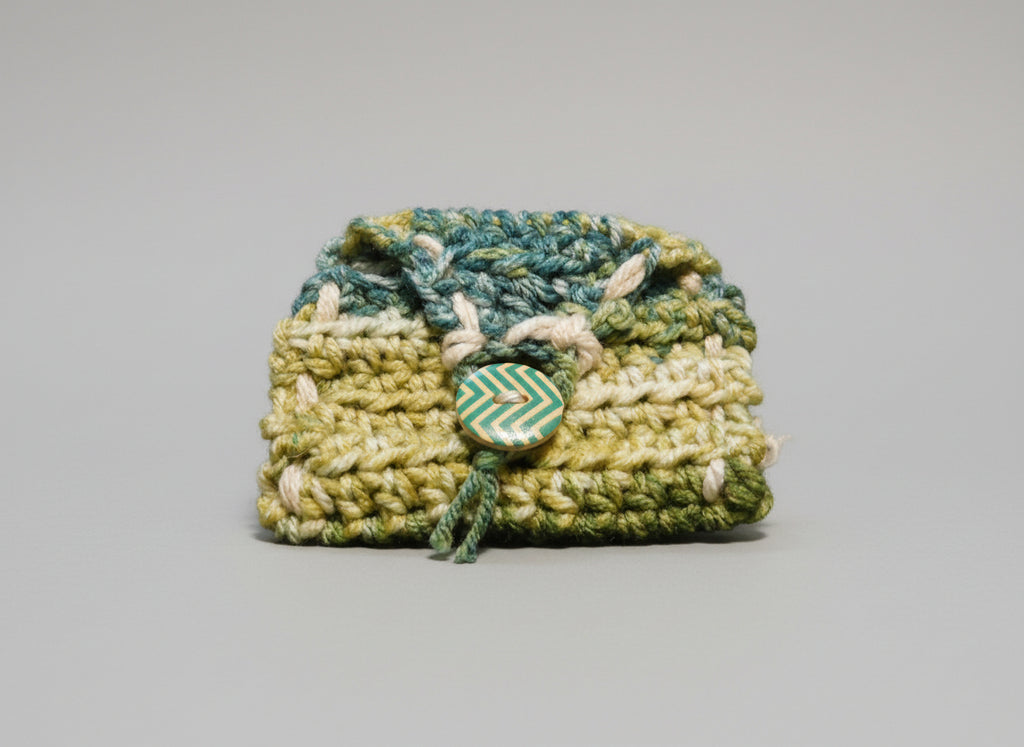 Handcrafted Spring Green ID/Coin Purse
