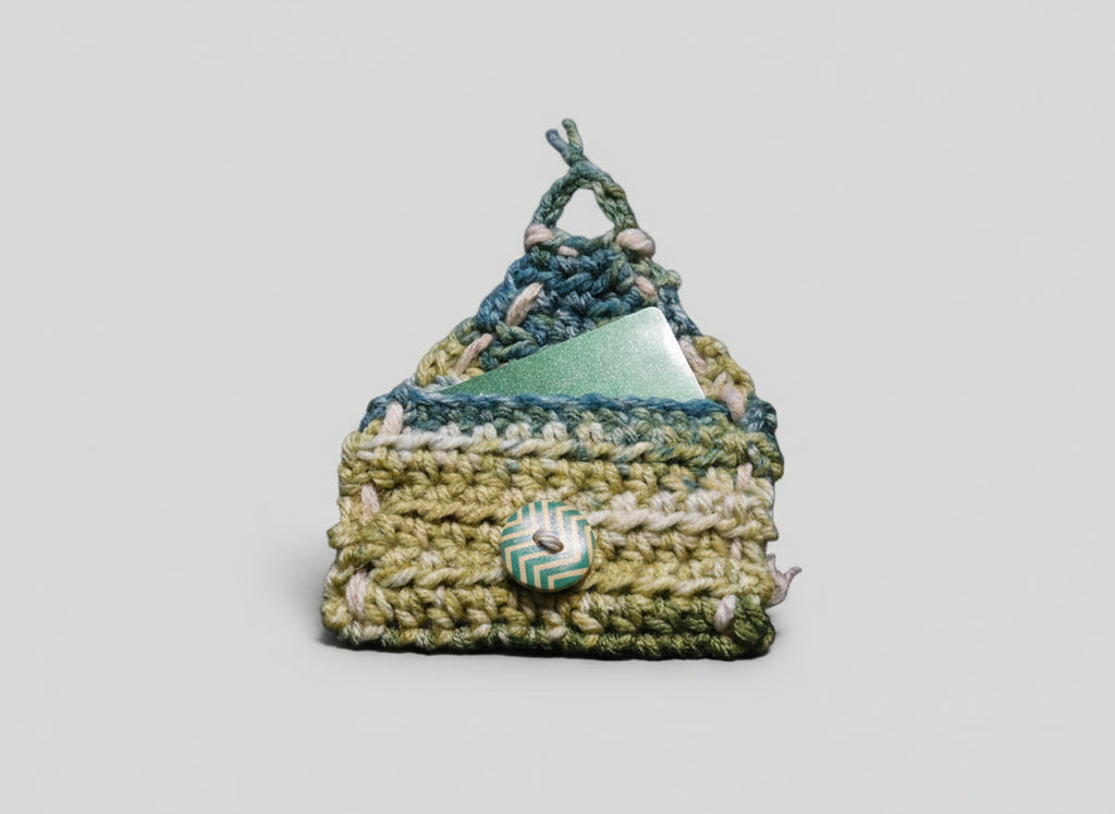 Handcrafted Spring Green ID/Coin Purse