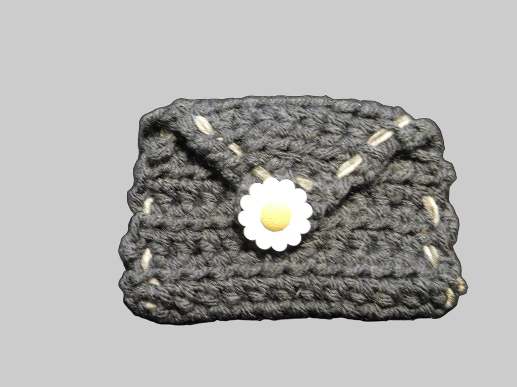 Handcrafted Dark Gray ID/Coin Purse