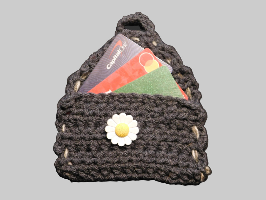 Handcrafted Dark Gray ID/Coin Purse