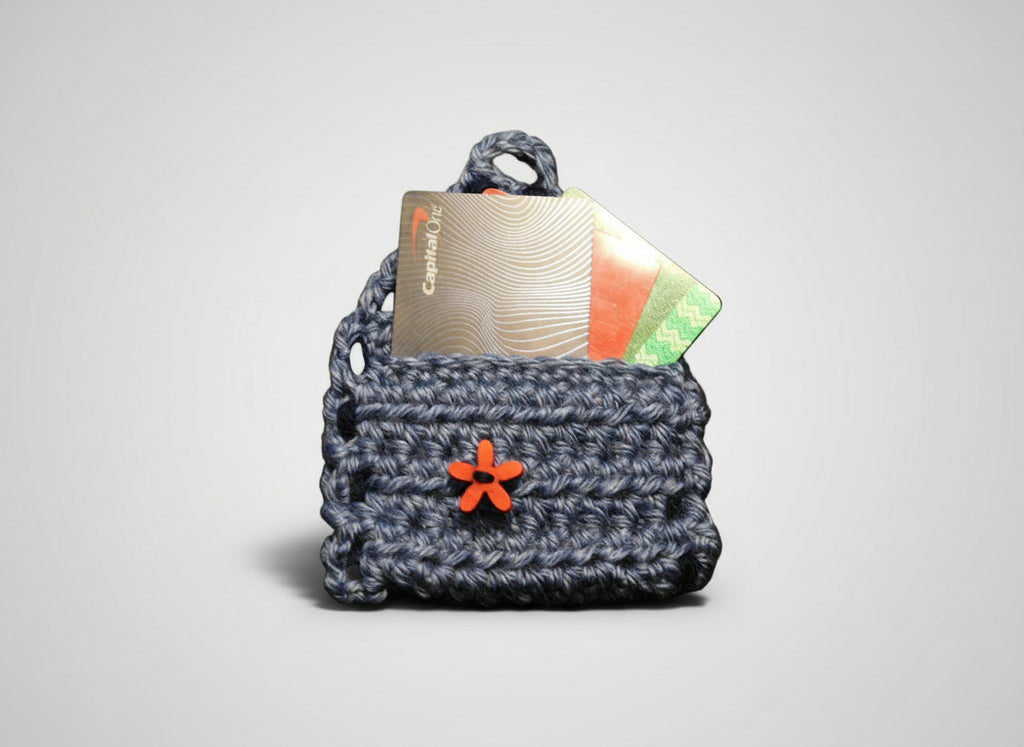 Handcrafted Blue ID/Coin Purse