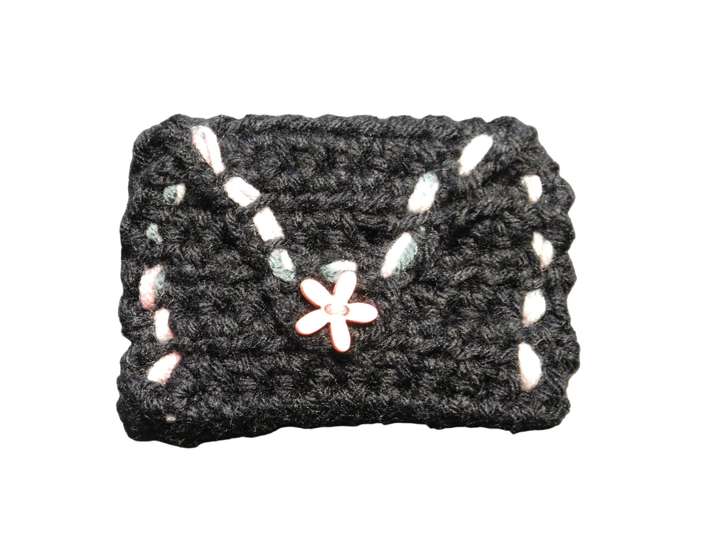 Handcrafted Black ID/Coin Purse