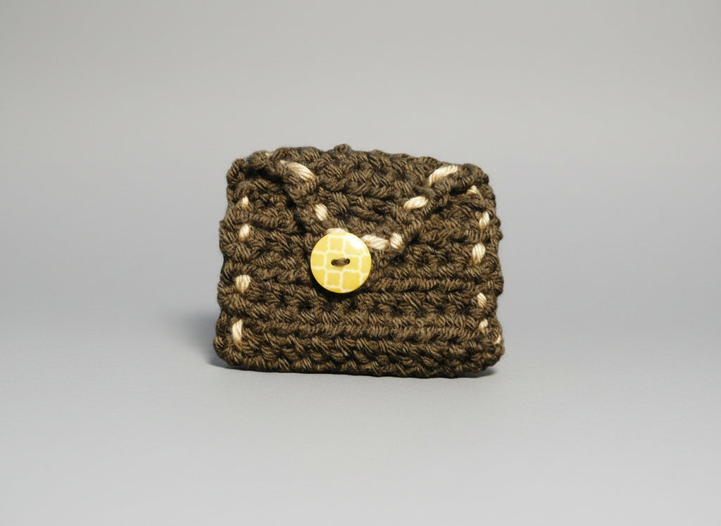 Handcrafted Dark Brown ID/Coin Purse