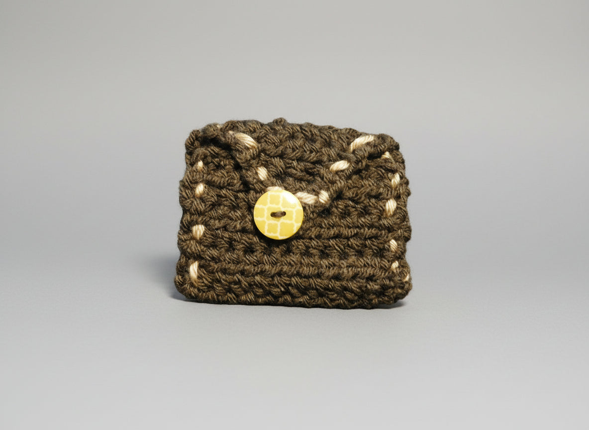 Handcrafted Dark Brown ID/Coin Purse