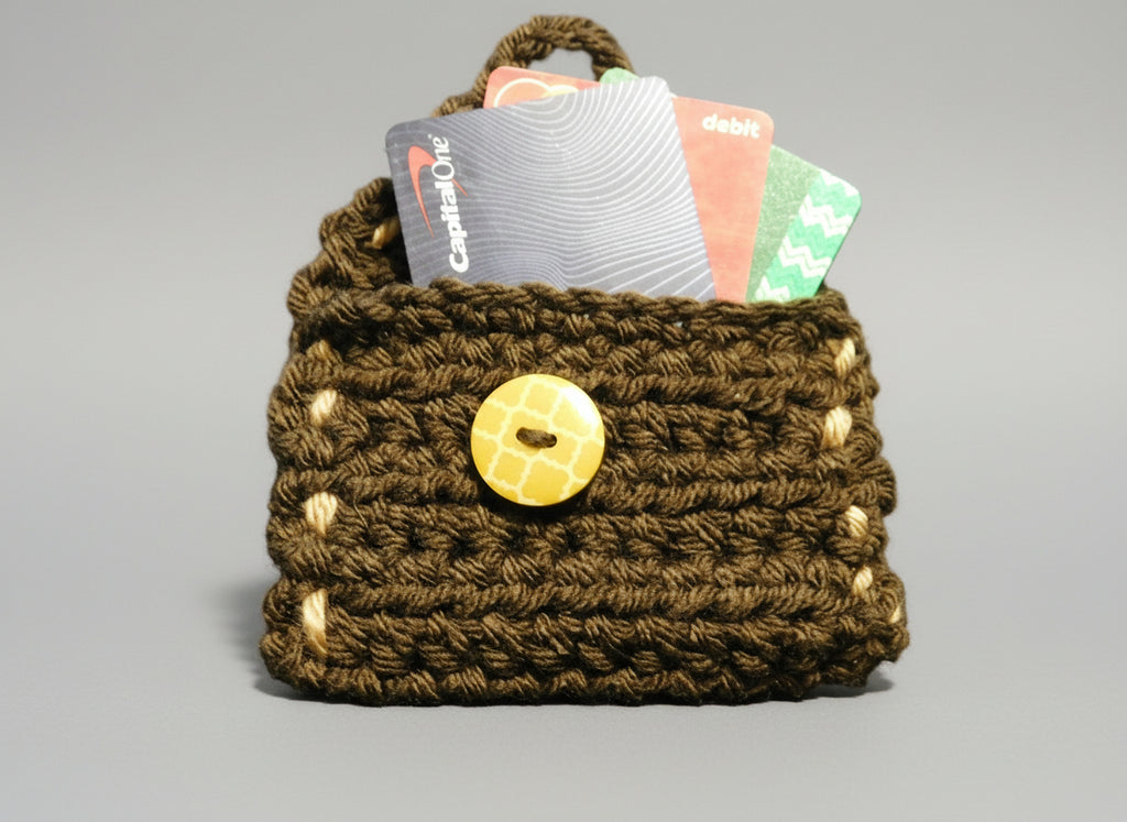 Handcrafted Dark Brown ID/Coin Purse