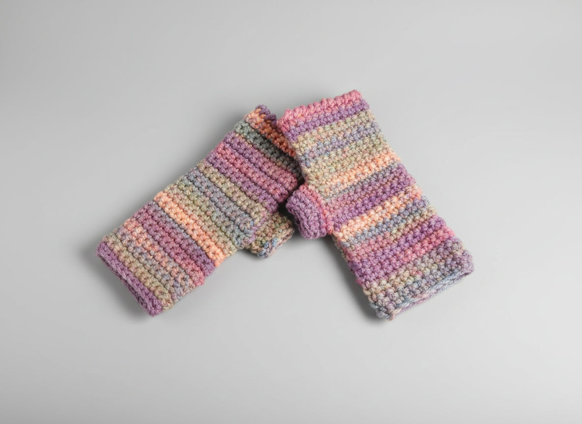 Handcrafted Sunset Mittens