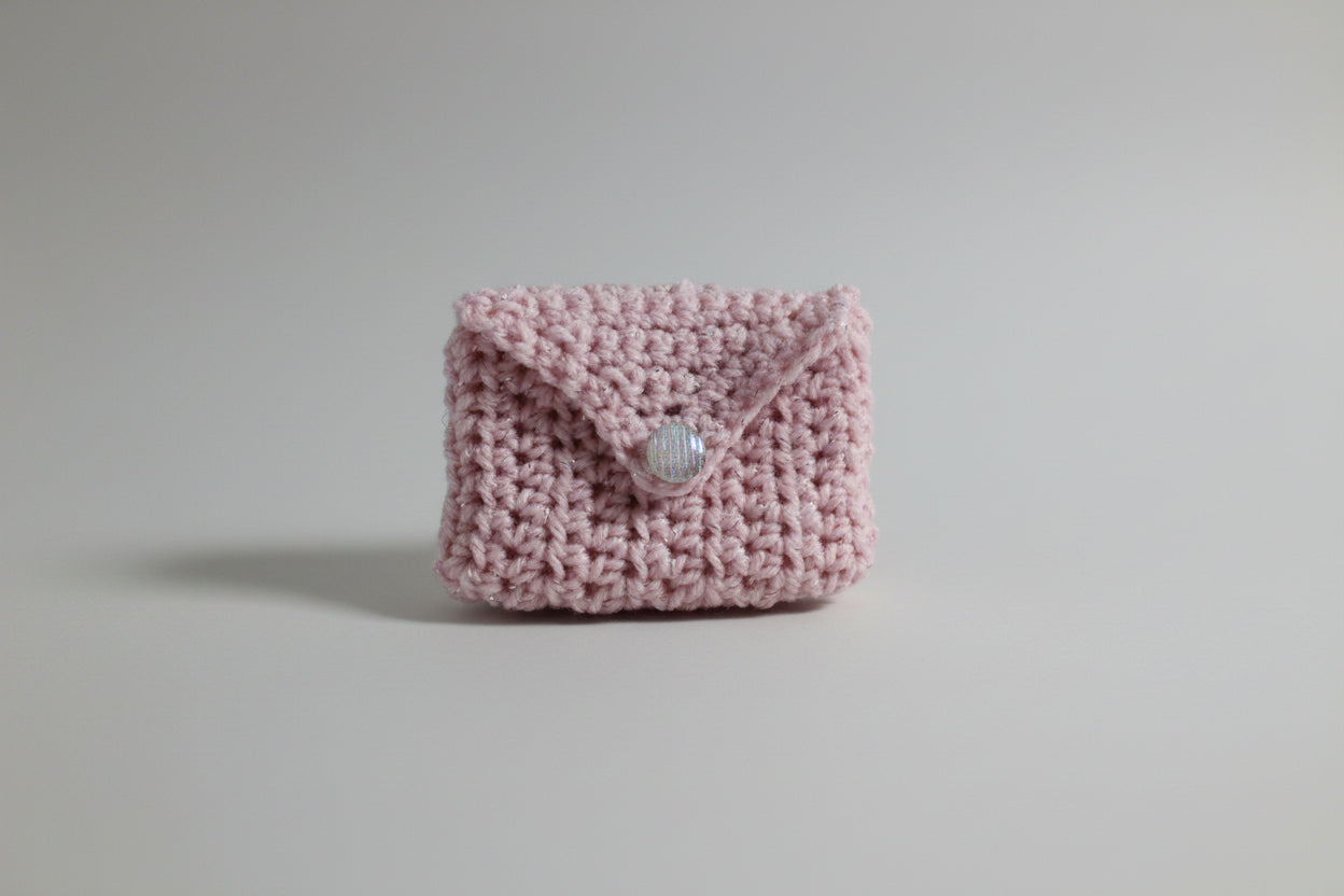 Handcrafted Pretty Pink ID/Coin Purse