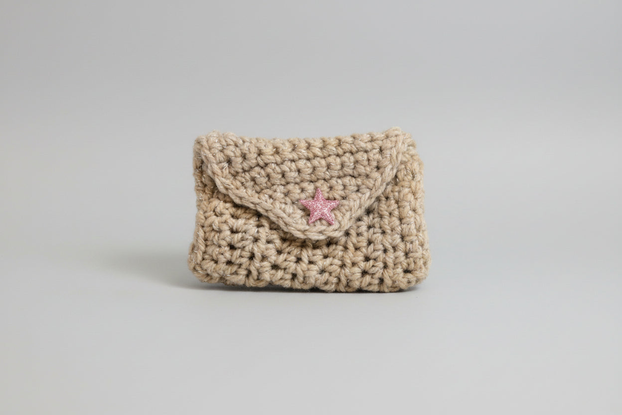 Handcrafted Gray Sparkle ID/Coin Purse