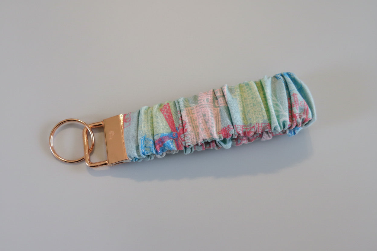 Windmills in Paris Key Fob Holder