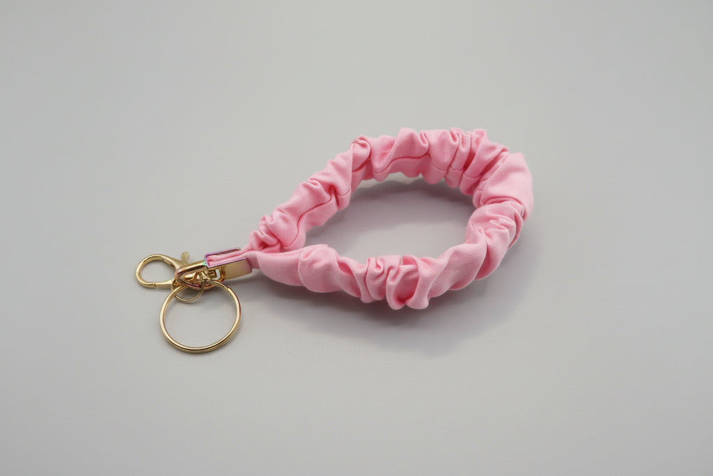 Medium Pink Key Fob Holder w/ Breast Cancer Awareness Charm