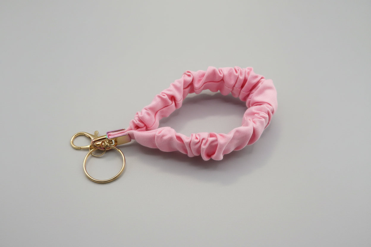 Medium Pink Key Fob Holder w/ Breast Cancer Awareness Charm
