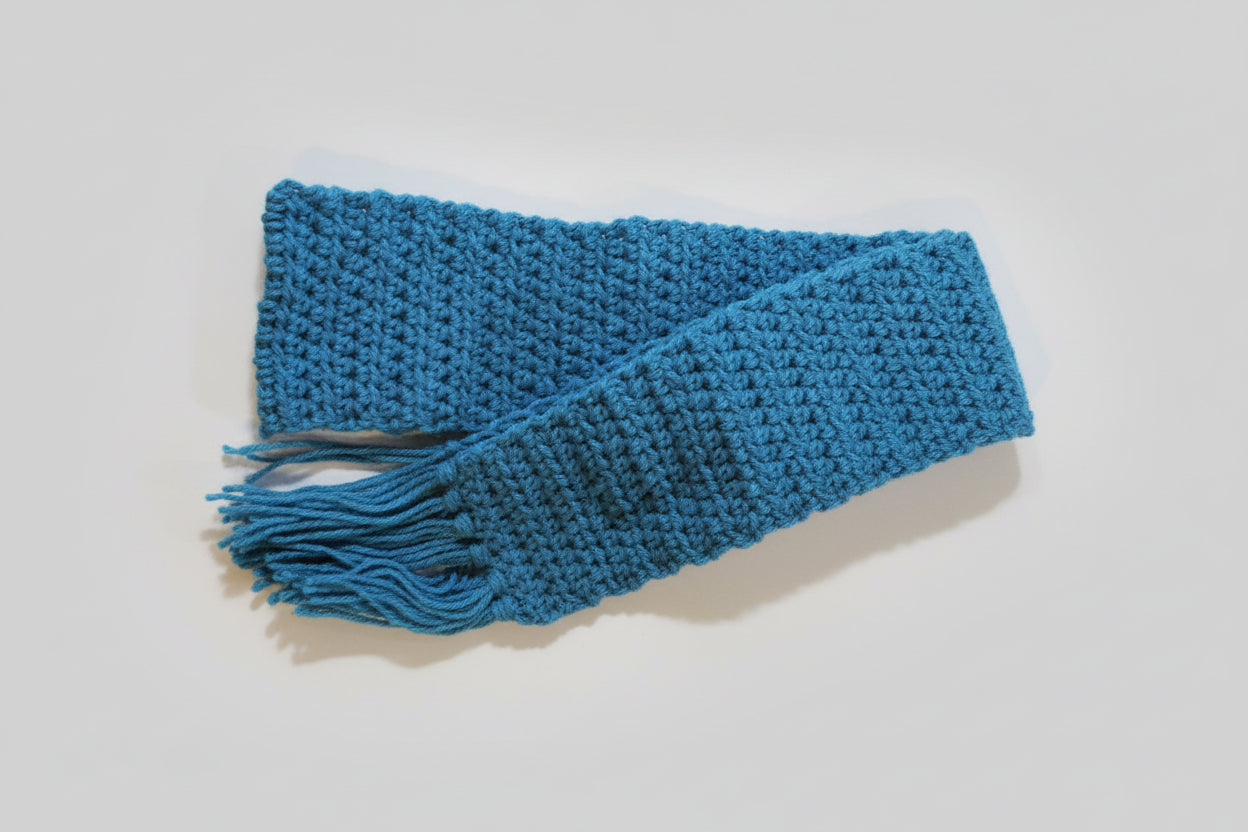Handcrafted Blue Wave Scarf