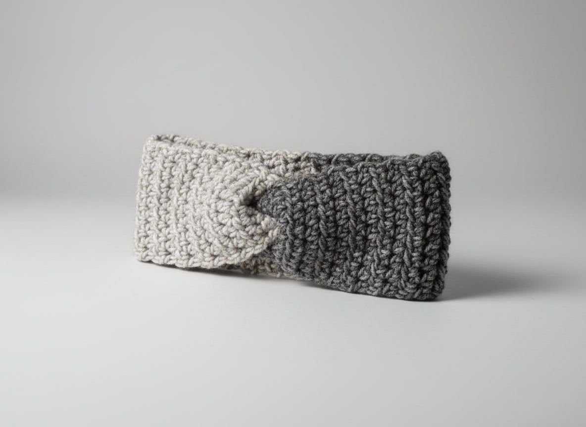 Handcrafted Cool Ombre Winter Headband